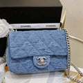 Chanel AS3828 Small Flap Classic Woc Bag Denim Blue - Default Title - View 1