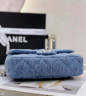 Chanel AS3828 Small Flap Classic Woc Bag Denim Blue - Default Title - View 3