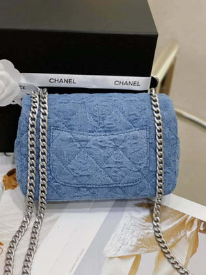 Chanel AS3828 Small Flap Classic Woc Bag Denim Blue - Default Title - View 8