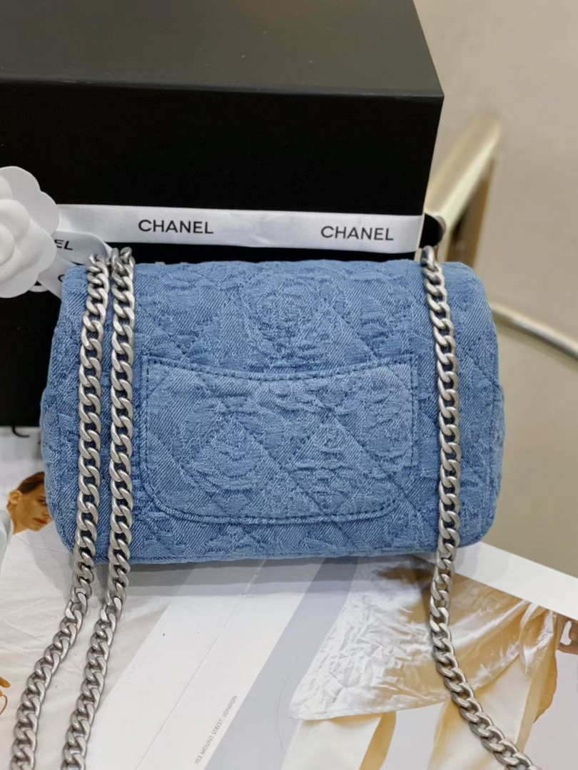 Chanel AS3828 Small Flap Classic Woc Bag Denim Blue - Default Title - View 8