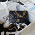 Chanel AS3829 Mini Flap Chain Bag Black Calfskin Gold - Default Title - View 1
