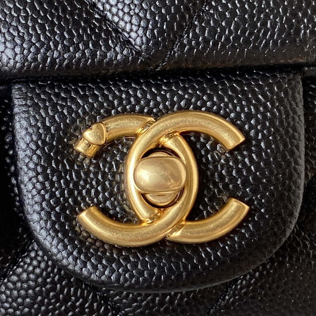 Chanel AS3829 Mini Flap Chain Bag Black Calfskin Gold - Default Title - View 3