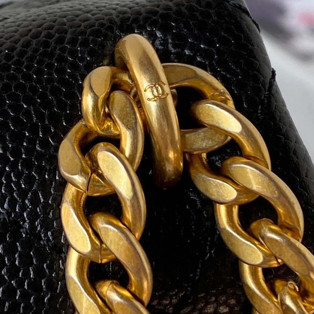 Chanel AS3829 Mini Flap Chain Bag Black Calfskin Gold - Default Title - View 6