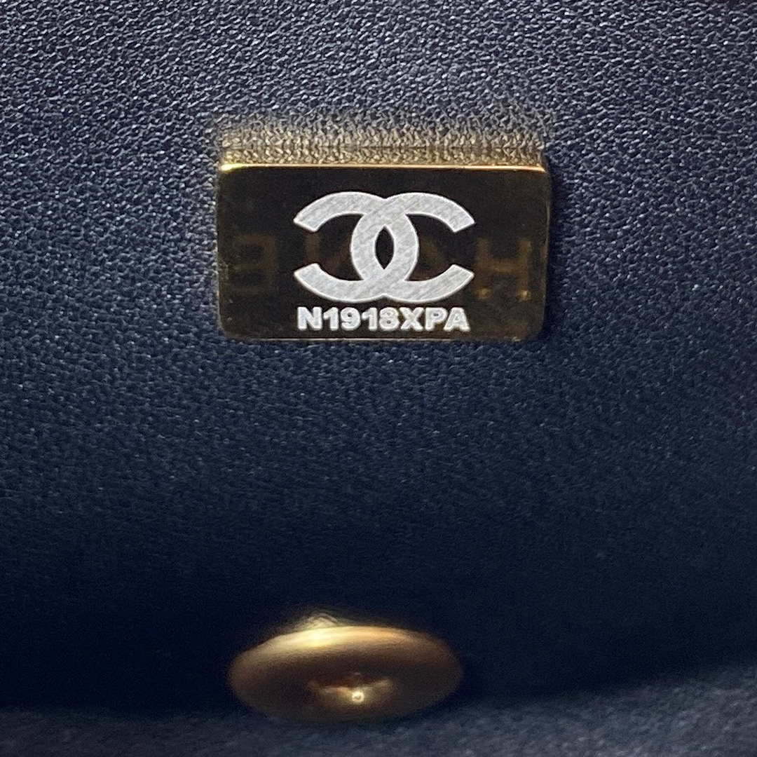 Chanel AS3829 Mini Flap Chain Bag Black Calfskin Gold - Default Title - View 9