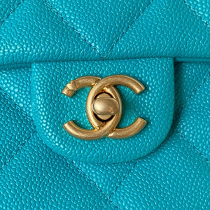 Chanel AS3921 Flap Chain Bag Blue Calfskin Gold - Default Title - View 3
