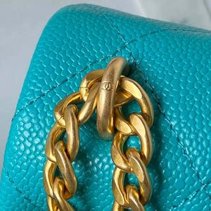 Chanel AS3921 Flap Chain Bag Blue Calfskin Gold - Default Title - View 4