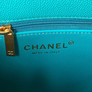 Chanel AS3921 Flap Chain Bag Blue Calfskin Gold - Default Title - View 8