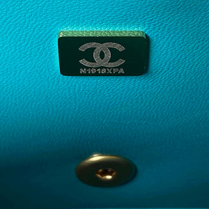 Chanel AS3921 Flap Chain Bag Blue Calfskin Gold - Default Title - View 9