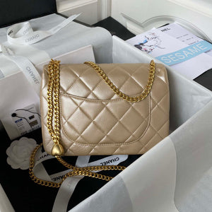 Chanel AS3921 Flap Chain Bag Gold Lambskin Gold - Default Title - View 2