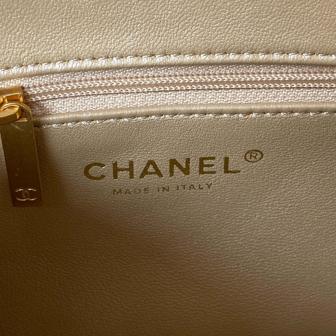 Chanel AS3829 Mini Flap Chain Bag Gold Lambskin Gold - Default Title - View 7