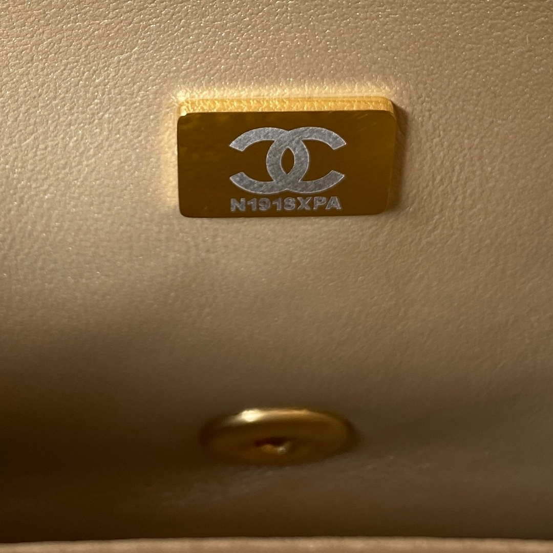 Chanel AS3829 Mini Flap Chain Bag Gold Lambskin Gold - Default Title - View 8