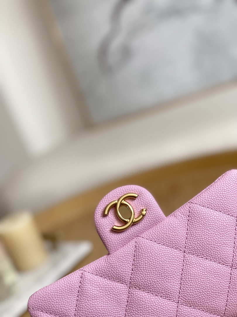 Chanel AS3829 Mini Flap Chain Bag Light Pink Calfskin Gold - Default Title - View 6