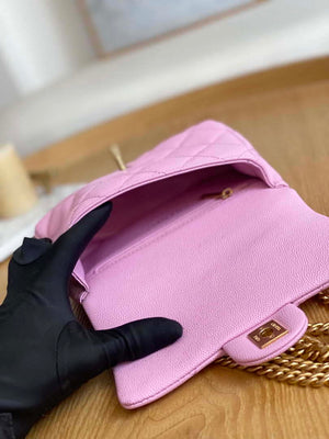 Chanel AS3829 Mini Flap Chain Bag Light Pink Calfskin Gold - Default Title - View 8