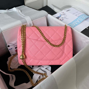 Chanel AS3921 Flap Chain Bag Pink Calfskin Gold - Default Title - View 2