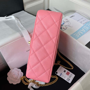 Chanel AS3921 Flap Chain Bag Pink Calfskin Gold - Default Title - View 6