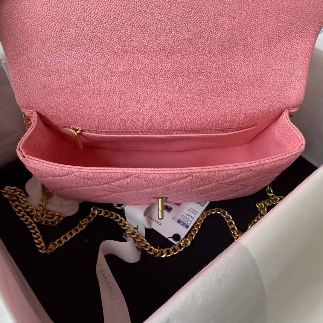 Chanel AS3921 Flap Chain Bag Pink Calfskin Gold - Default Title - View 7