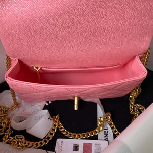 Chanel AS3829 Mini Flap Chain Bag Pink Calfskin Gold - Default Title - View 7