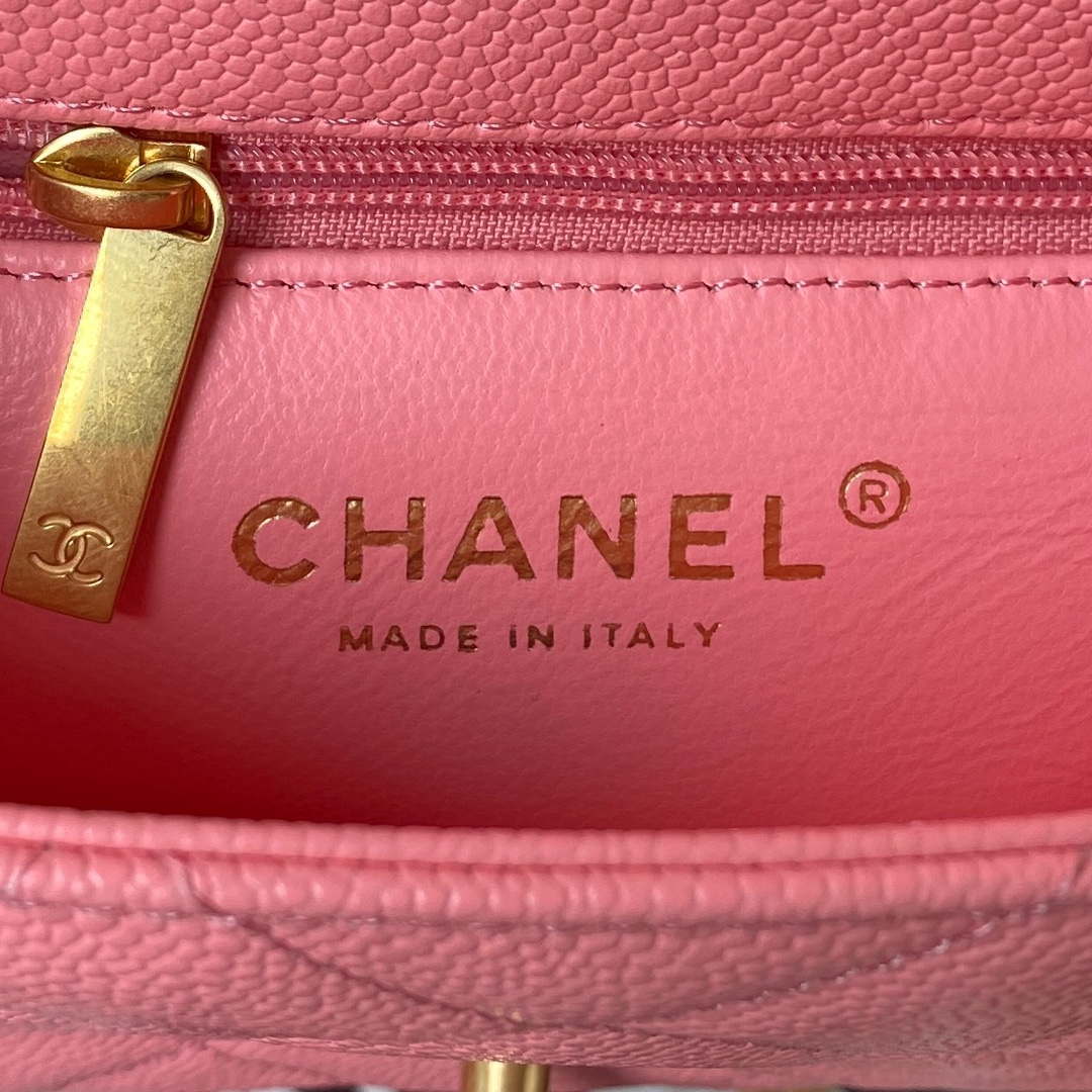 Chanel AS3829 Mini Flap Chain Bag Pink Calfskin Gold - Default Title - View 8