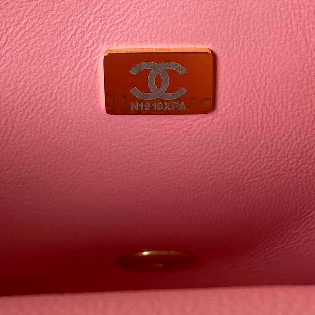 Chanel AS3921 Flap Chain Bag Pink Calfskin Gold