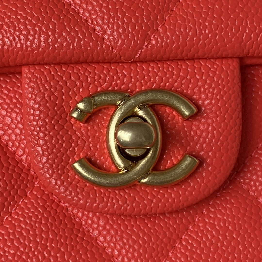 Chanel AS3921 Flap Chain Bag Red Calfskin Gold - Default Title - View 2
