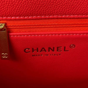 Chanel AS3921 Flap Chain Bag Red Calfskin Gold - Default Title - View 7
