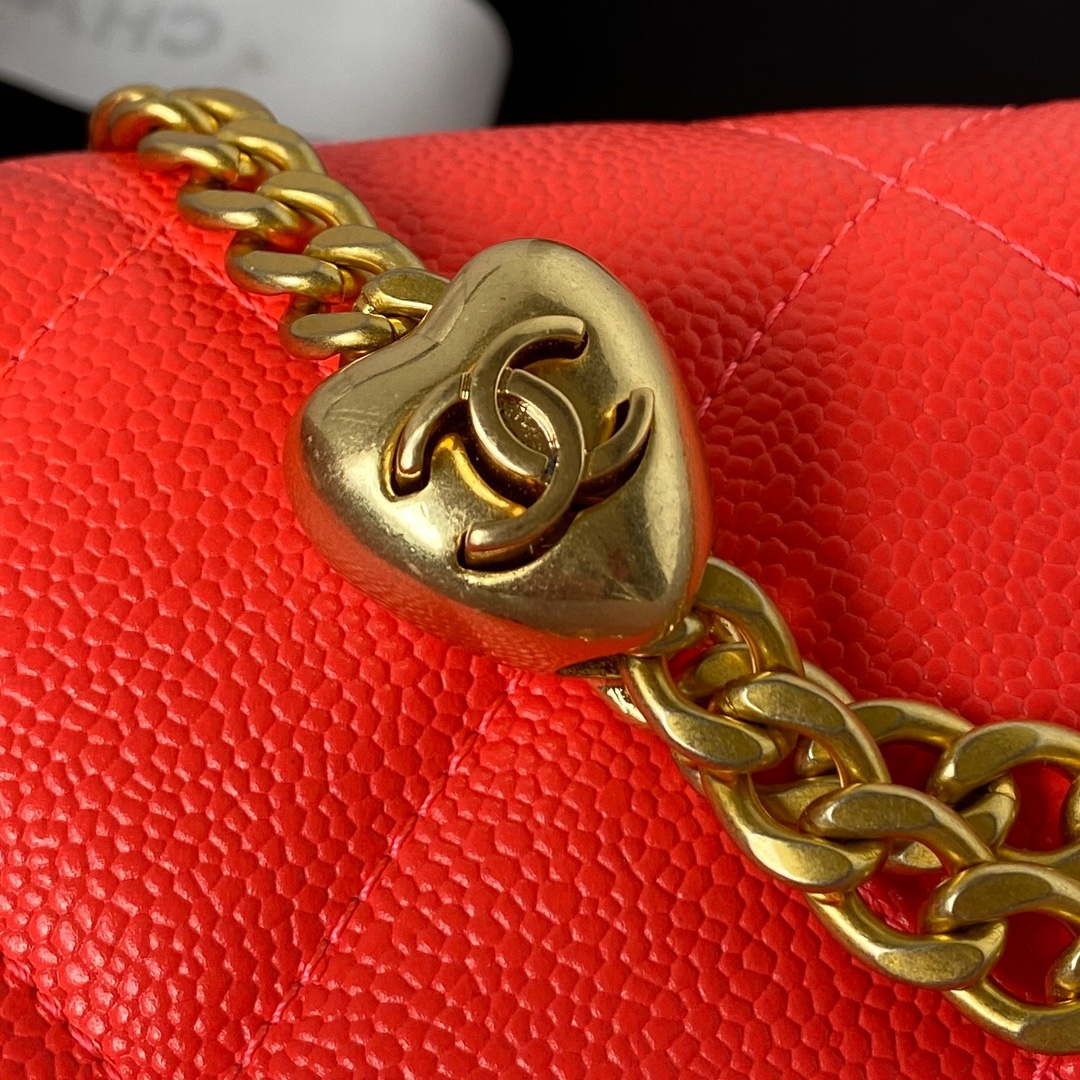 Chanel AS3829 Mini Flap Chain Bag Red Calfskin Gold - Default Title - View 9