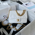 Chanel AS3829 Mini Flap Chain Bag White Calfskin Gold - Default Title - View 1