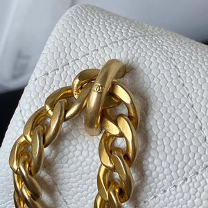 Chanel AS3829 Mini Flap Chain Bag White Calfskin Gold - Default Title - View 4