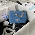 Chanel AS3829 Small Flap Classic Bag Woc Denim Blue - Default Title - View 1
