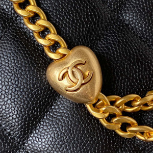 Chanel AS3830 Small Hobo Handbag Black Calfskin Gold - Default Title - View 4