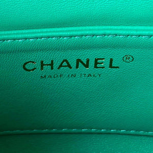 Chanel AS3830 Small Hobo Handbag Green Calfskin Gold - Default Title - View 7