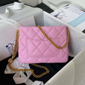 Chanel AS3830 Small Hobo Handbag Pink Calfskin Gold - Default Title - View 2