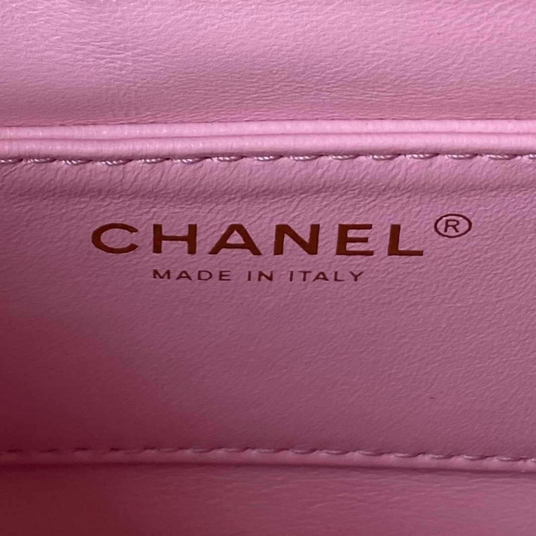 Chanel AS3830 Small Hobo Handbag Pink Calfskin Gold - Default Title - View 8