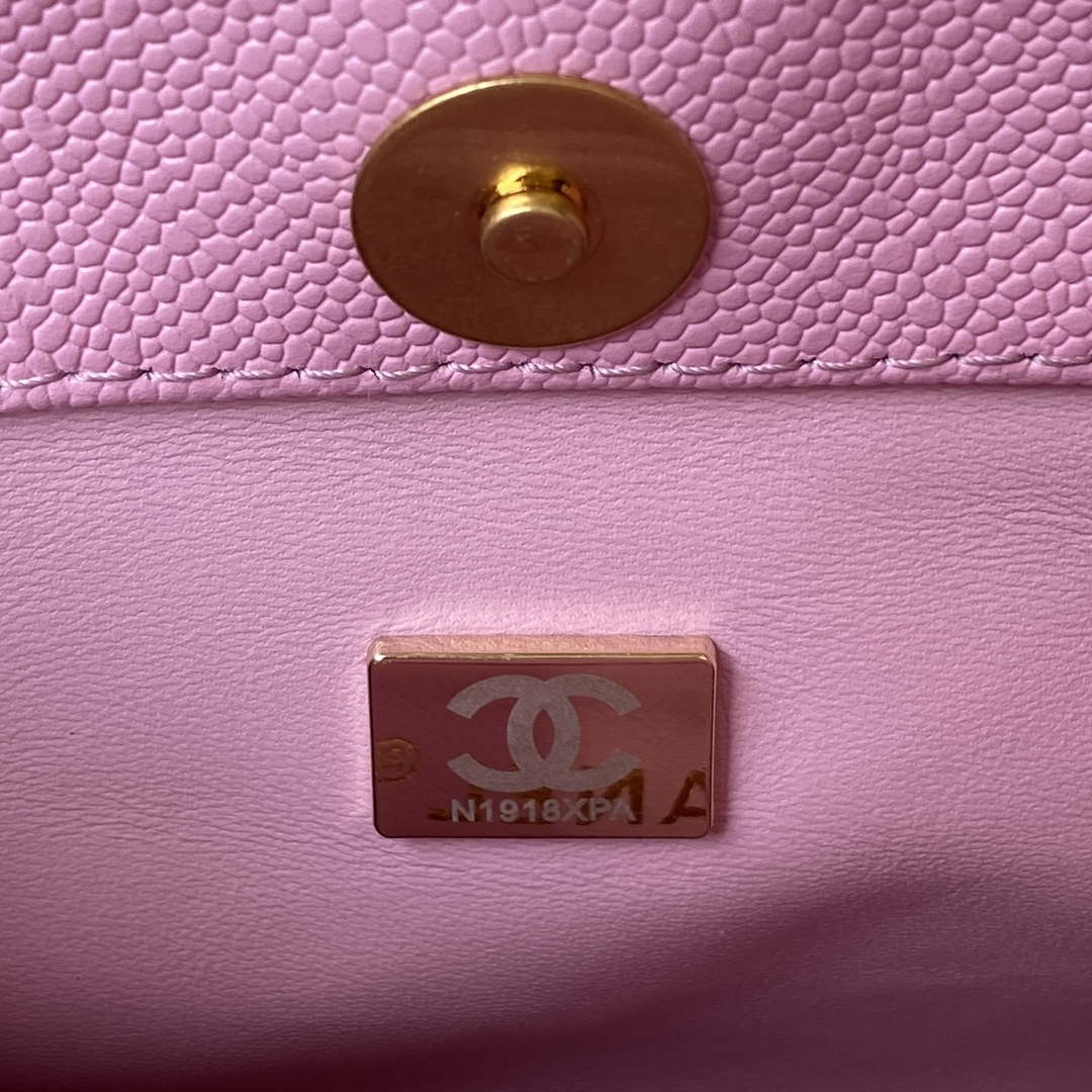Chanel AS3830 Small Hobo Handbag Pink Calfskin Gold - Default Title - View 9