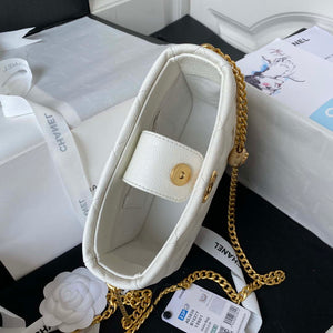 Chanel AS3830 Small Hobo Handbag White Calfskin Gold - Default Title - View 7