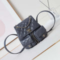 Chanel AS3860 Backpack Grained Shiny Calfskin Gold Gray - Default Title - View 1