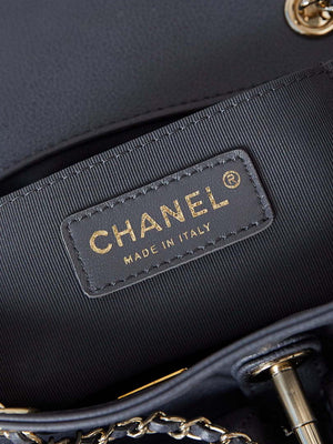 Chanel AS3860 Backpack Grained Shiny Calfskin Gold Gray - Default Title - View 8