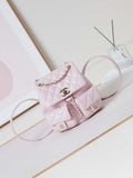 Chanel AS3860 Backpack Grained Shiny Calfskin Gold Light Pink