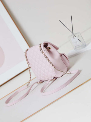 Chanel AS3860 Backpack Grained Shiny Calfskin Gold Light Pink - Default Title - View 4
