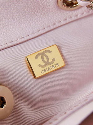 Chanel AS3860 Backpack Grained Shiny Calfskin Gold Light Pink - Default Title - View 9