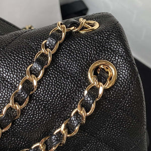 Chanel AS3860 Backpack Grained Shiny Calfskin & Gold-Tone Metal Black - Default Title - View 8