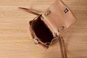 Chanel AS3860 Backpack Grained Shiny Calfskin & Gold-Tone Metal Brown - Default Title - View 7
