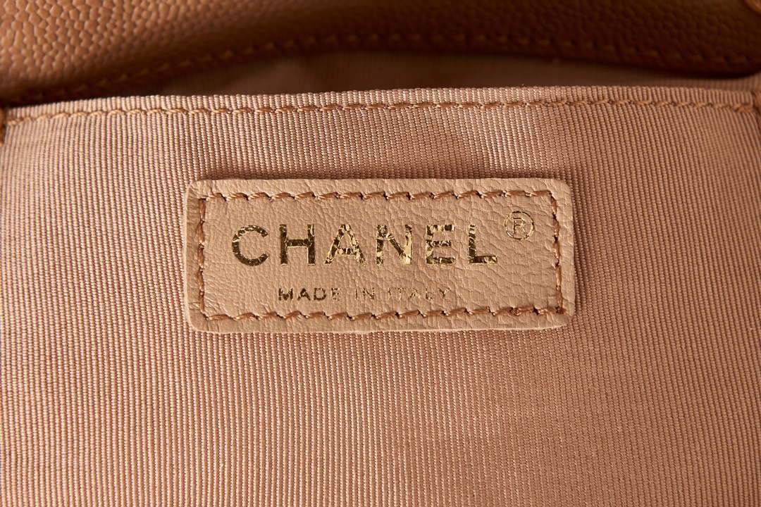 Chanel AS3860 Backpack Grained Shiny Calfskin & Gold-Tone Metal Brown - Default Title - View 8