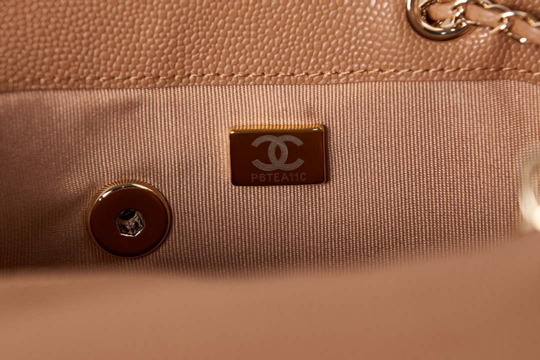 Chanel AS3860 Backpack Grained Shiny Calfskin & Gold-Tone Metal Brown
