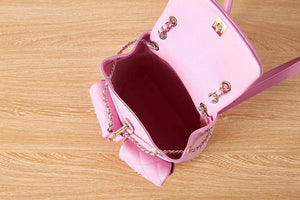 Chanel AS3860 Backpack Grained Shiny Calfskin & Gold-Tone Metal Pink - Default Title - View 7