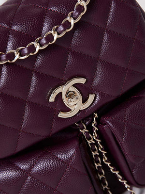 Chanel AS3860 Backpack Grained Shiny Calfskin Gold Wine Red - Default Title - View 2