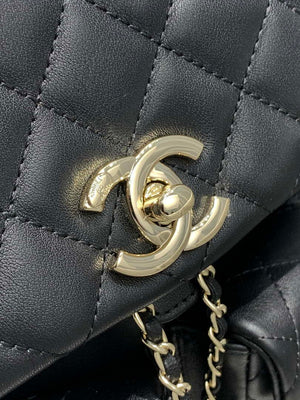 Chanel AS3860 Backpack Shiny Lambskin Gold Black - Default Title - View 5