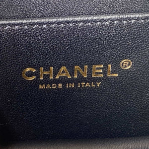 Chanel AS3886 Mini Flap Bag With Top Handle Shiny Calfskin Black Gold - Default Title - View 8