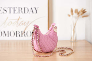 Chanel AS3917 Clutch With Chain Lambskin & Shiny Light Gold Metal Pink - Default Title - View 4