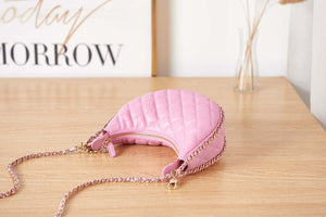 Chanel AS3917 Clutch With Chain Lambskin & Shiny Light Gold Metal Pink - Default Title - View 6
